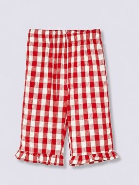 Cloud Island Red Gingham Flannel Ruffle Pants Baby Size 6-9M